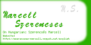marcell szerencses business card
