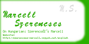 marcell szerencses business card